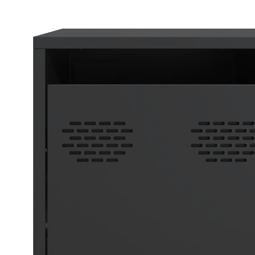 vidaXL Ντουλάπι Μαύρο 135x39x103,5 εκ. από Χάλυβα Ψυχρής Έλασης