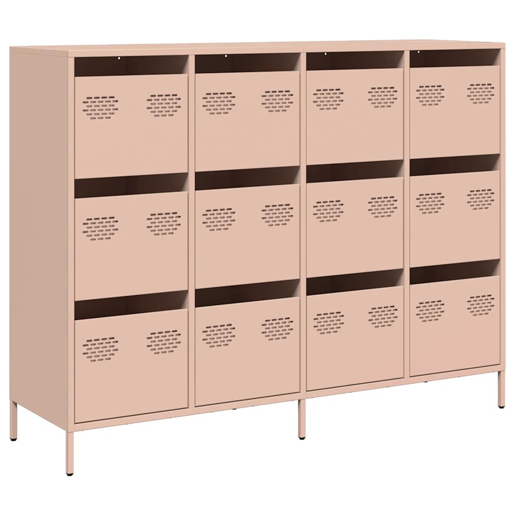 vidaXL Ντουλάπι Ροζ 135x39x103,5 εκ. από Χάλυβα Ψυχρής Έλασης