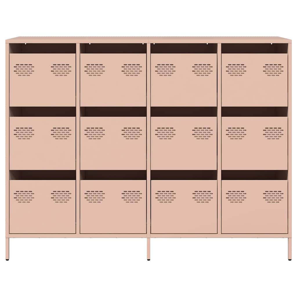 vidaXL Ντουλάπι Ροζ 135x39x103,5 εκ. από Χάλυβα Ψυχρής Έλασης