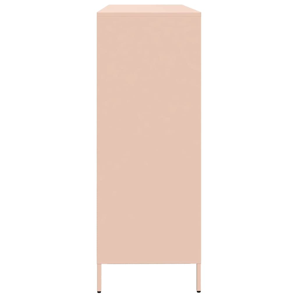 vidaXL Ντουλάπι Ροζ 135x39x103,5 εκ. από Χάλυβα Ψυχρής Έλασης