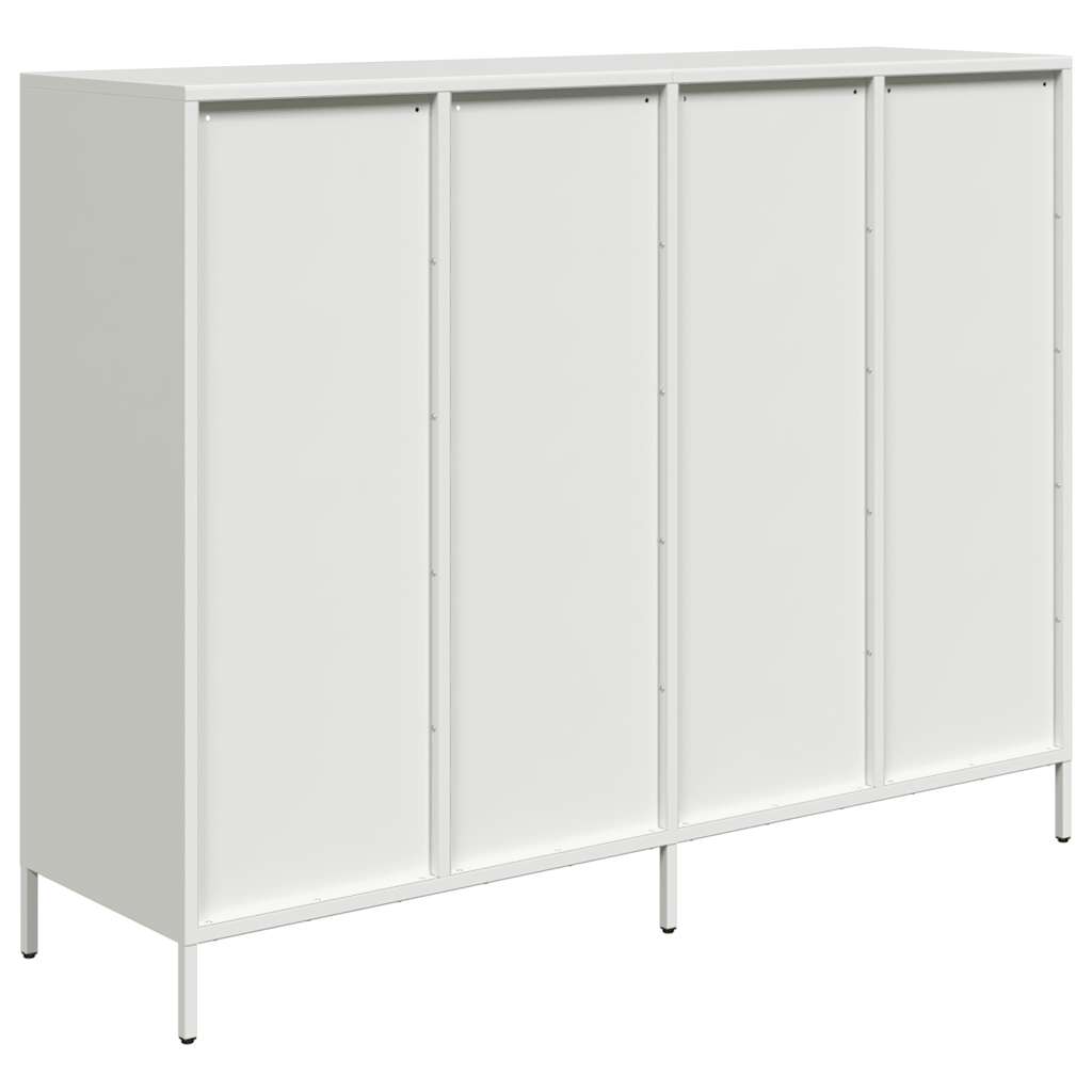 vidaXL Sideboard Λευκό 135x39x103,5 cm Ατσάλι ψυχρής έλασης