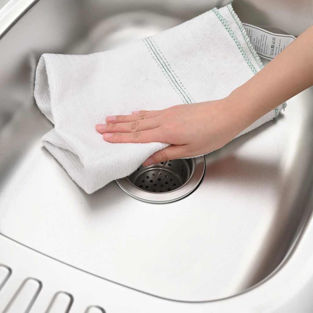 vidaXL Πανιά καθαρισμού 50 Τεμ. Λευκά με Πράσινες Ρίγες 50 x 60 εκ.