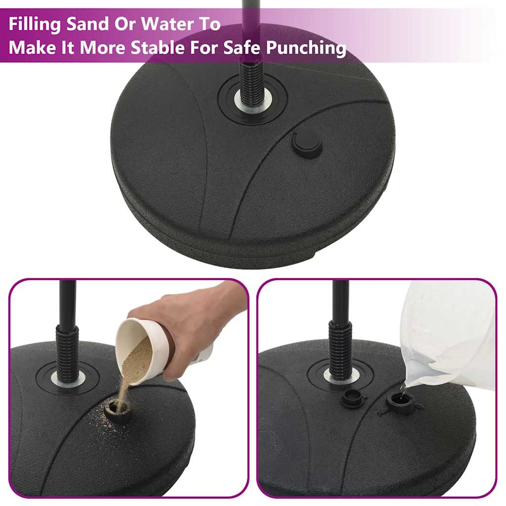 vidaXL Σετ μπάλες μποξ με γάντια και αντλία Ρυθμιζόμενο ύψος 81-122εκ.