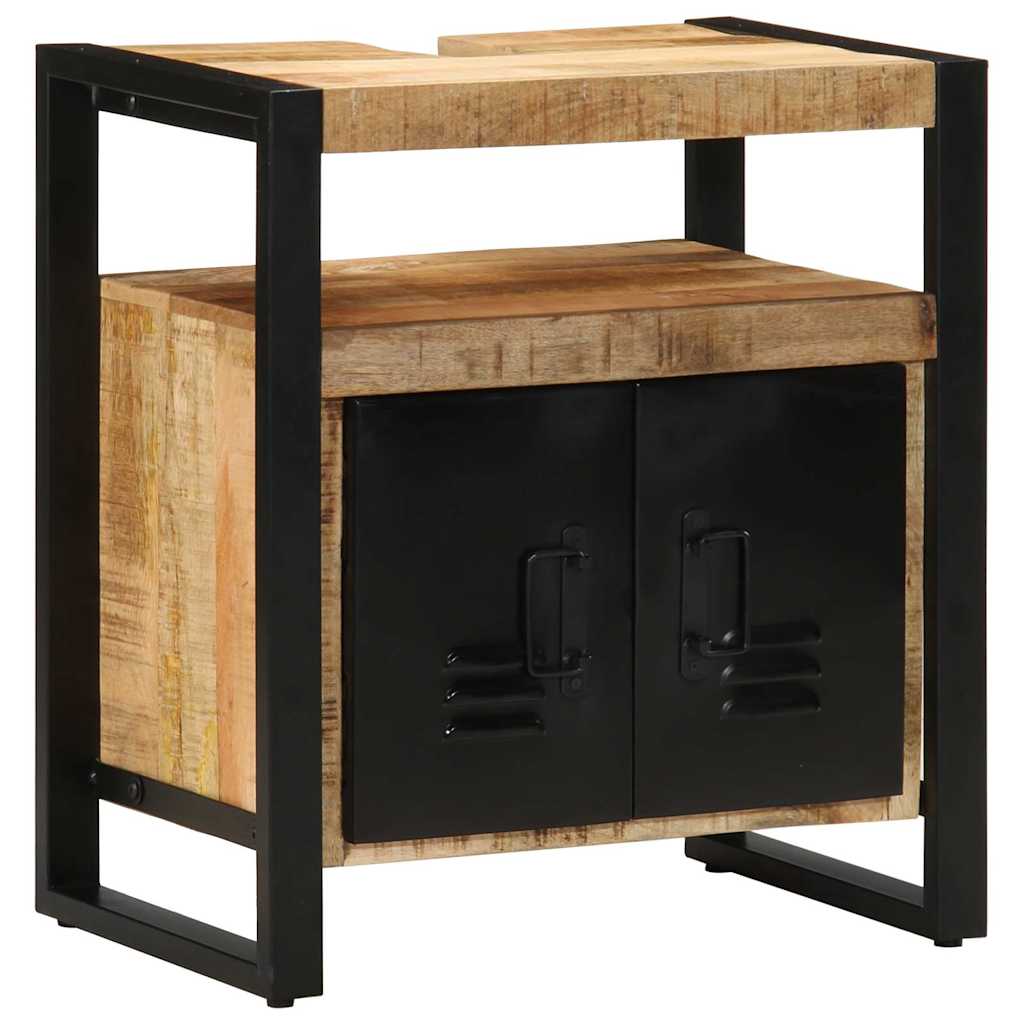 vidaXL Σετ Επίπλων Μπάνιου 2 pcs Καφέ Στέρεο τραχύ ξύλο μάνγκο