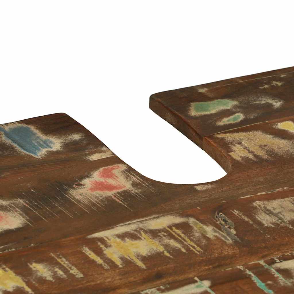 vidaXL Σετ Επίπλων Μπάνιου 4 pcs Πολύχρωμο Στερεό ανακτημένο ξύλο