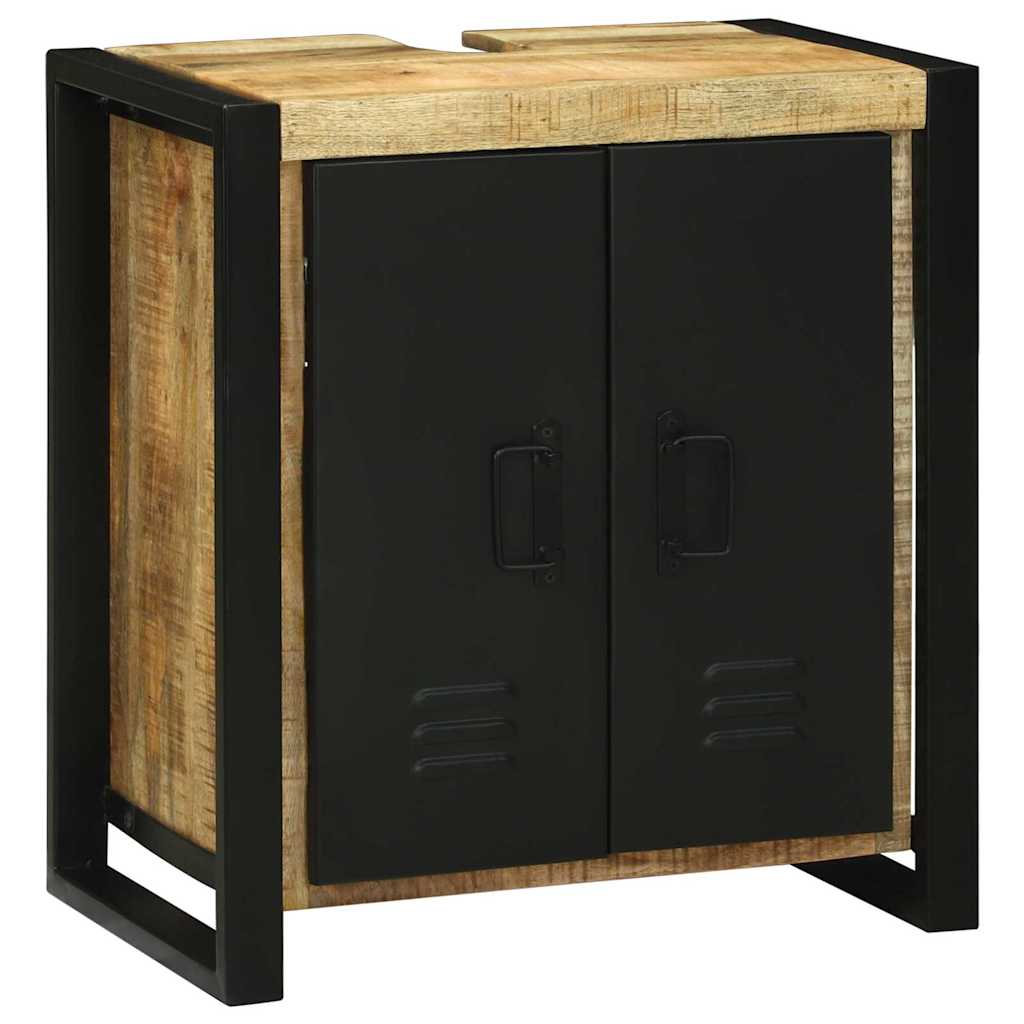 vidaXL Σετ Επίπλων Μπάνιου με ράφι 4 pcs Καφέ Στερεό Ανακτηθέν Ξύλο