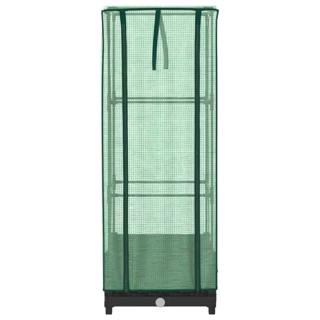 vidaXL Ζαρντινιέρα Υπερυψ. Κάλυμμα Θερμοκηπίου Όψη Ρατάν 40x40x123 εκ.