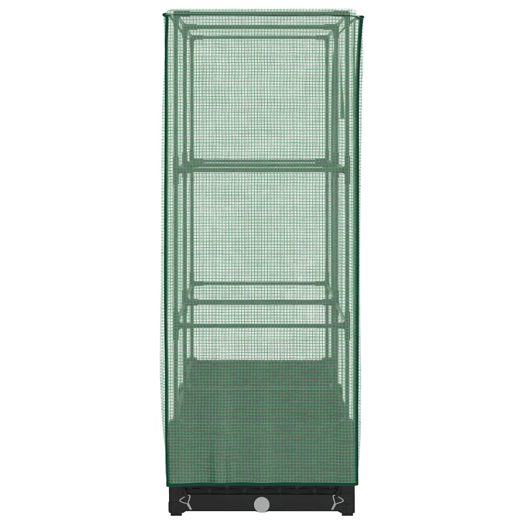 vidaXL Ζαρντινιέρα Υπερυψ. Κάλυμμα Θερμοκηπίου Όψη Ρατάν 80x40x123 εκ.