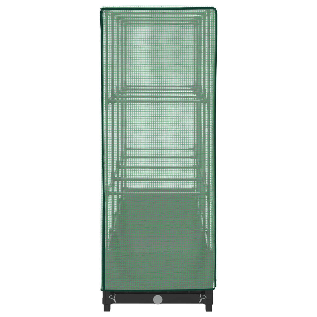 vidaXL Ζαρντινιέρα Υπερυψ. Κάλυμμα Θερμοκηπίου Όψη Ρατάν 160x40x123 εκ