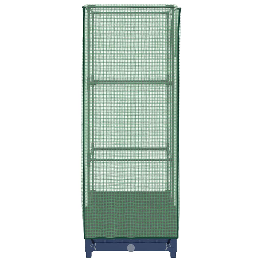 vidaXL Ζαρντινιέρα Υπερυψ. Κάλυμμα Θερμοκηπίου Όψη Ρατάν 40x40x123 εκ.