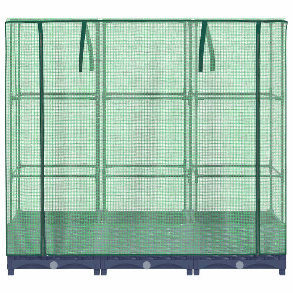 vidaXL Ζαρντινιέρα Υπερυψ. Κάλυμμα Θερμοκηπίου Όψη Ρατάν 120x40x123 εκ