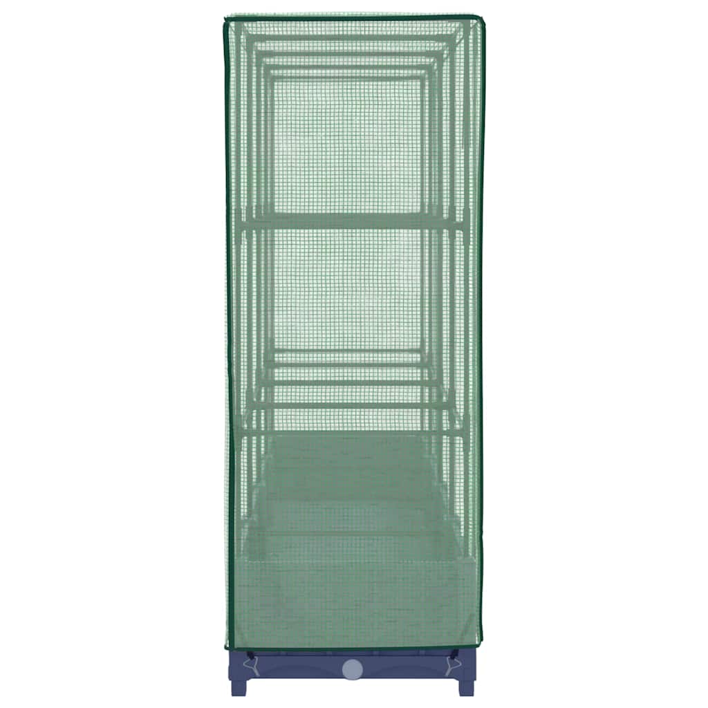 vidaXL Ζαρντινιέρα Υπερυψ. Κάλυμμα Θερμοκηπίου Όψη Ρατάν 160x40x123 εκ