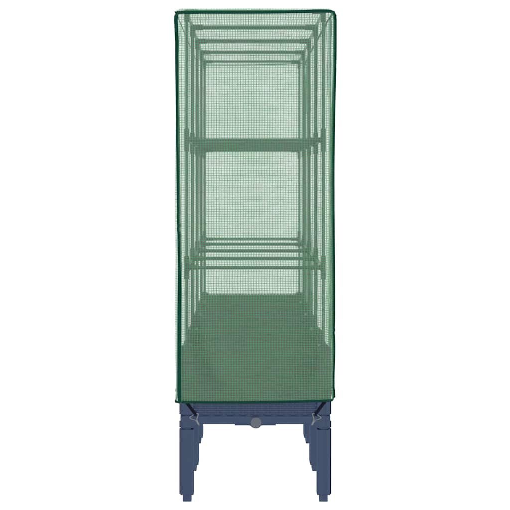 vidaXL Ζαρντινιέρα Υπερυψ. Κάλυμμα Θερμοκηπίου Όψη Ρατάν 160x40x140 εκ