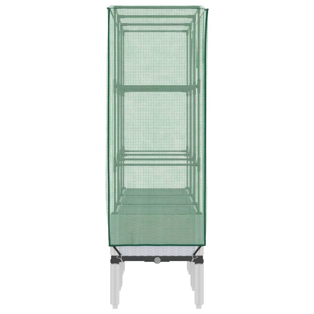 vidaXL Ζαρντινιέρα Υπερυψ. Κάλυμμα Θερμοκηπίου Όψη Ρατάν 120x40x140 εκ