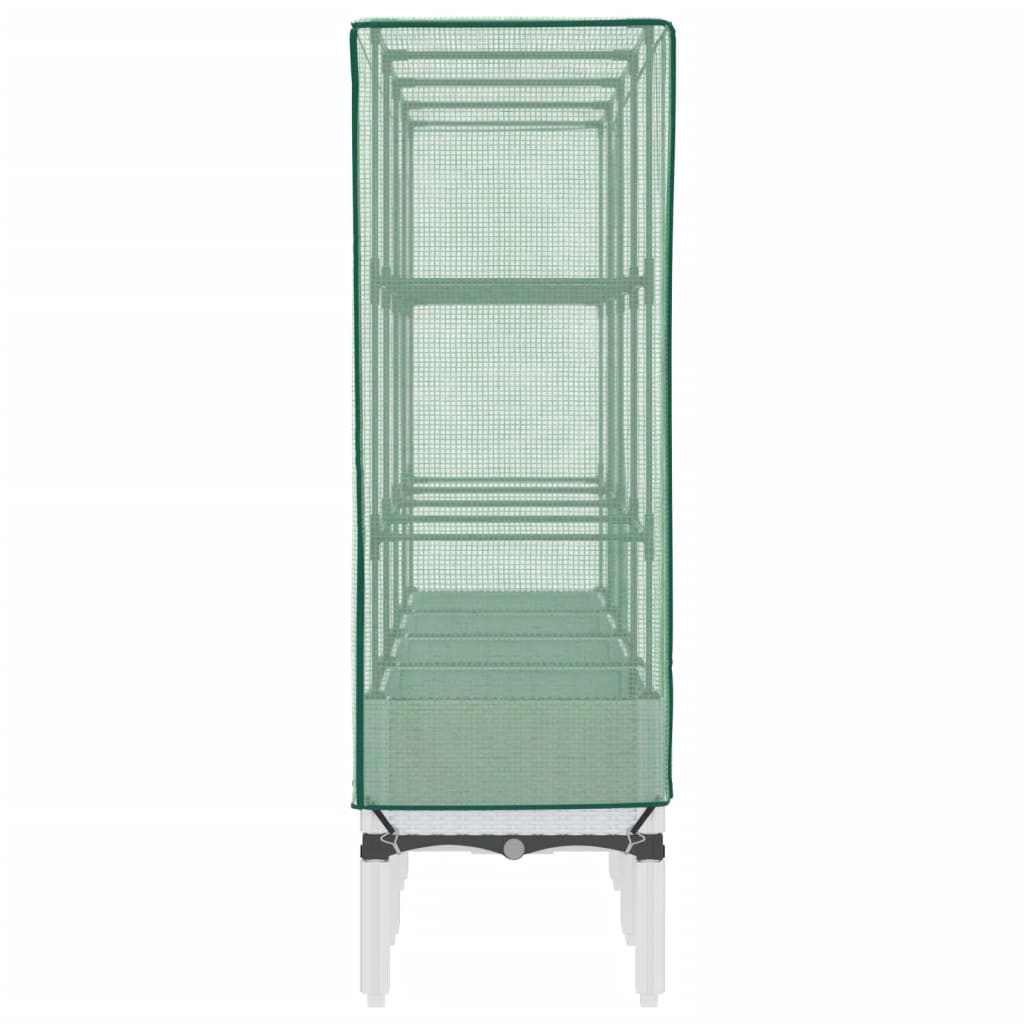 vidaXL Ζαρντινιέρα Υπερυψ. Κάλυμμα Θερμοκηπίου Όψη Ρατάν 160x40x140 εκ