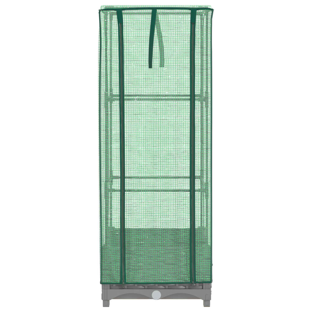 vidaXL Ζαρντινιέρα Υπερυψ. Κάλυμμα Θερμοκηπίου Όψη Ρατάν 40x40x123 εκ.