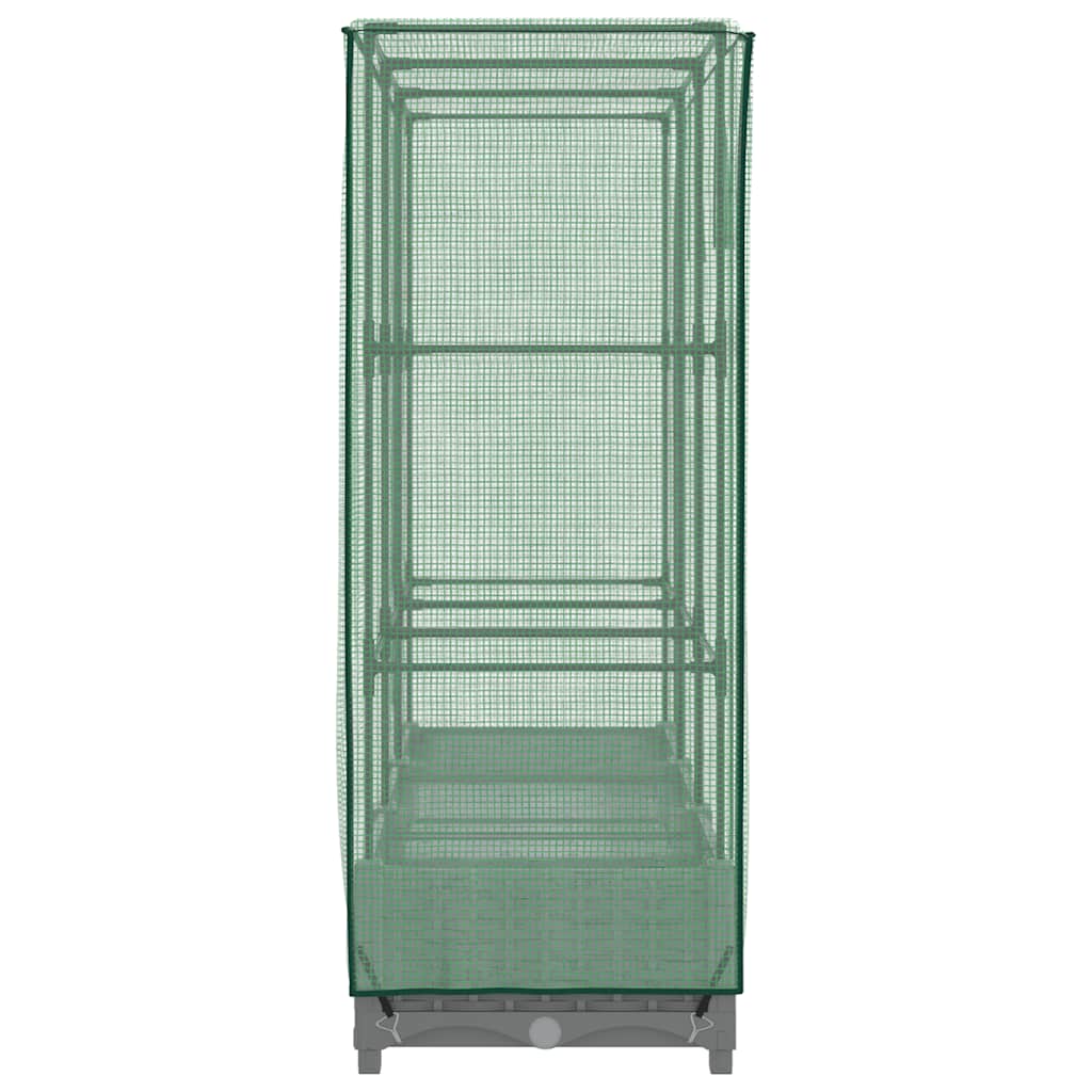 vidaXL Ζαρντινιέρα Υπερυψ. Κάλυμμα Θερμοκηπίου Όψη Ρατάν 120x40x123 εκ