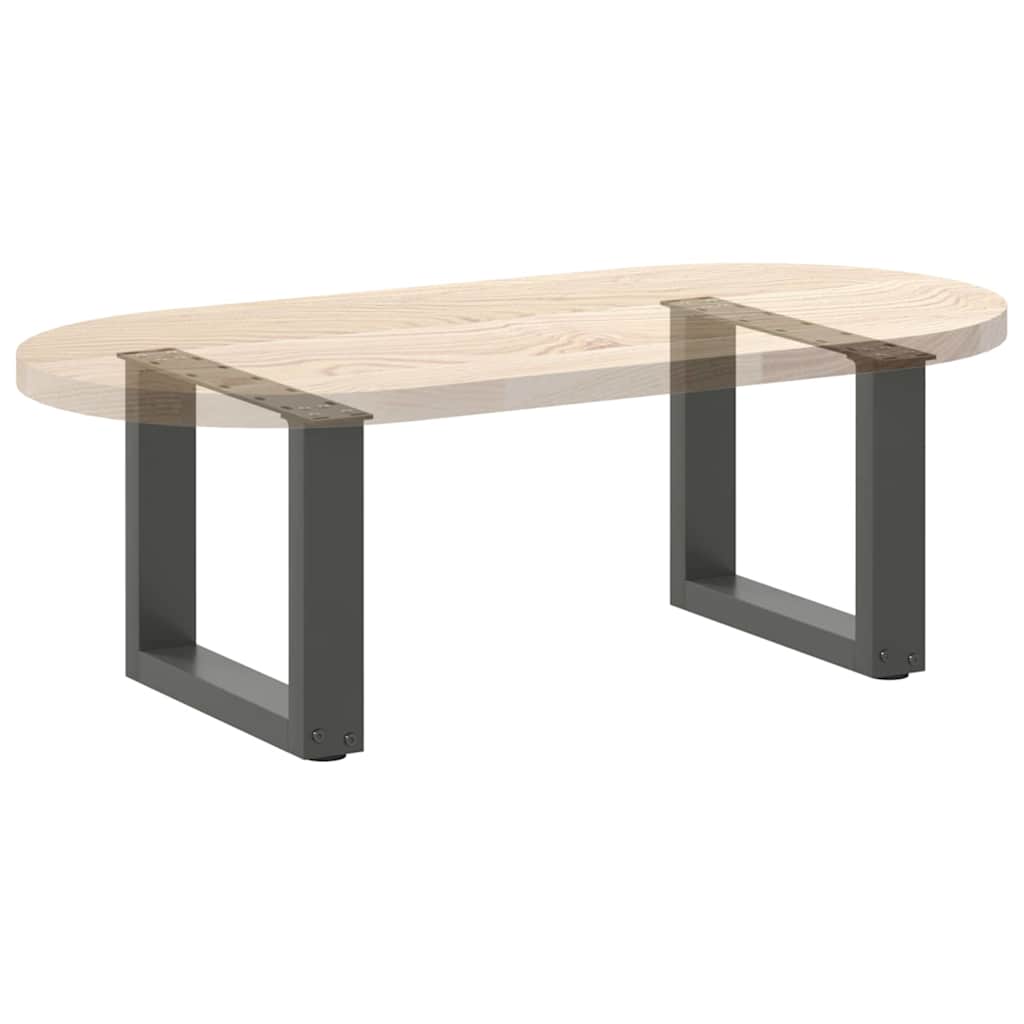 vidaXL Πόδια Τραπεζιού Σαλονιού σε Σχήμα U 2 τεμ. Ανθρακί 40x(30-31) εκ. Ατσάλι