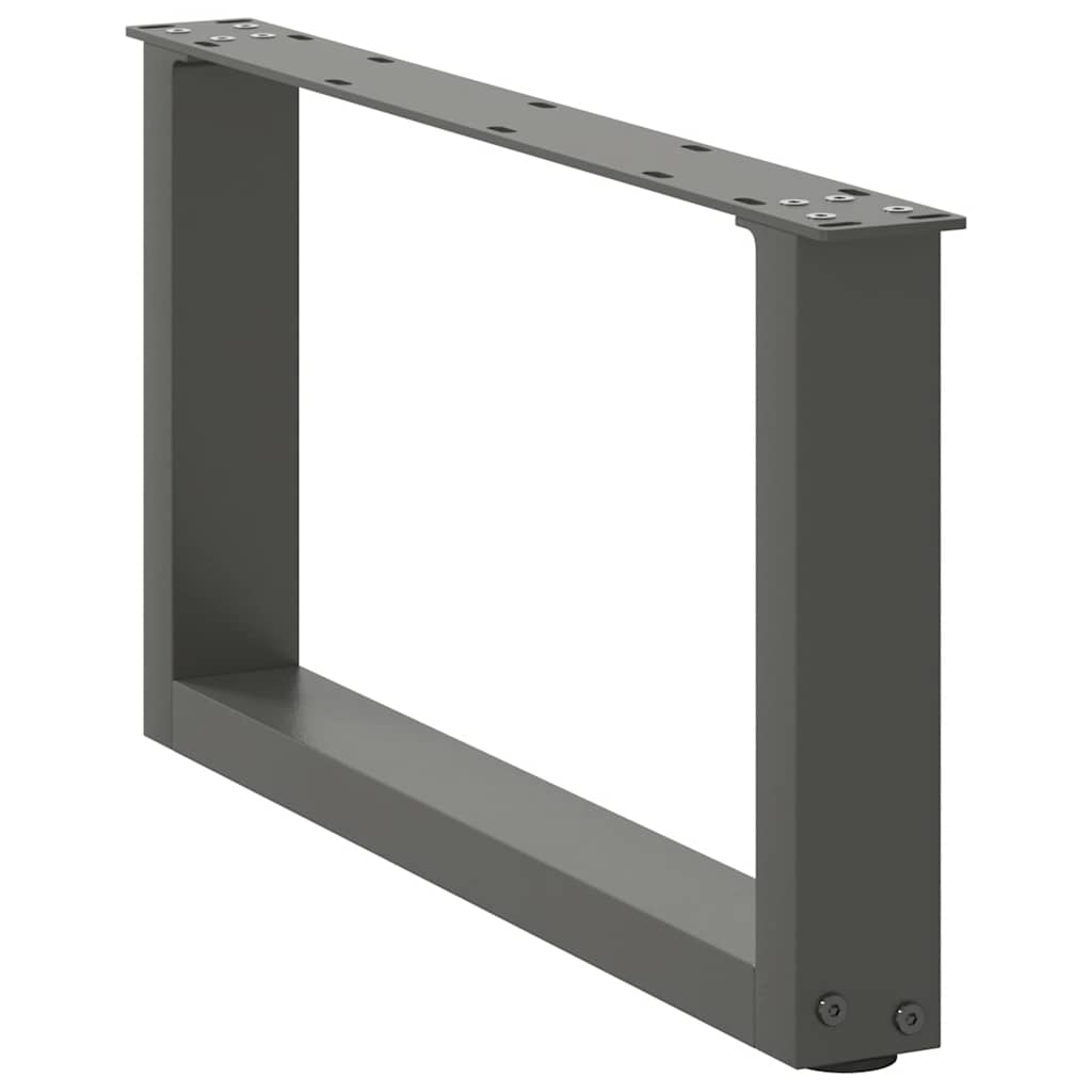 vidaXL Πόδια Τραπεζιού Σαλονιού σε Σχήμα U 2 τεμ. Ανθρακί 60x(30-31) εκ. Ατσάλι