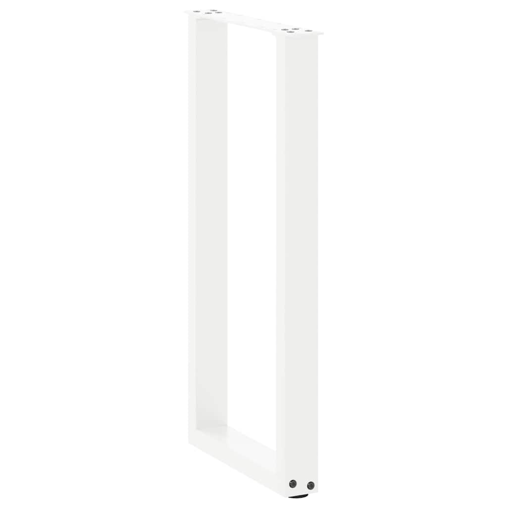 vidaXL Πόδια Κονσόλας σε Σχήμα U 2 τεμ. Λευκά 38x(72-73) εκ. Ατσάλι