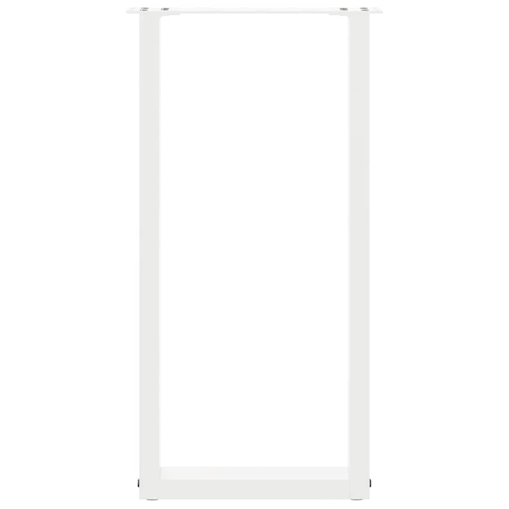 vidaXL Πόδια Κονσόλας σε Σχήμα U 2 τεμ. Λευκά 38x(72-73) εκ. Ατσάλι