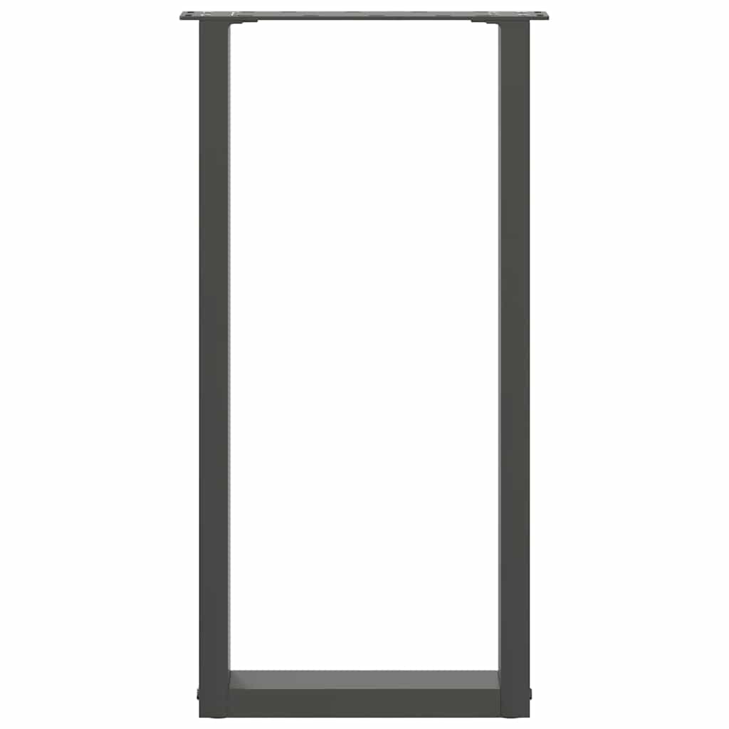 vidaXL Πόδια Κονσόλας 2 τεμ. σε σχήμα U, Ανθρακί 38x(72-73) εκ. από Ατσάλι