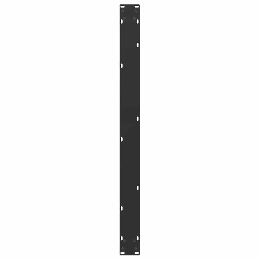 vidaXL Πόδια Τραπεζαρίας σε Σχήμα U 2 τεμ. Μαύρο 100x(72-73) εκ. Ατσάλι