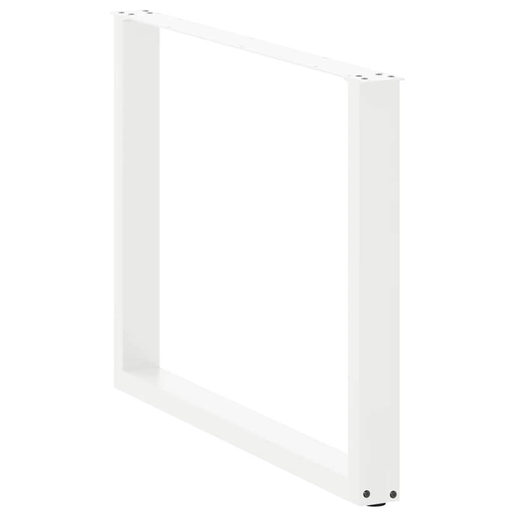 vidaXL Πόδια Τραπεζαρίας σε Σχήμα U 3 τεμ. Λευκά 100x(72-73) εκ. Ατσάλι