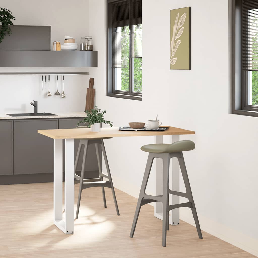 vidaXL Πόδια Τραπεζιού Μπαρ σε Σχήμα U 2 τεμ. Λευκά 50x(90-91) εκ. Ατσάλι