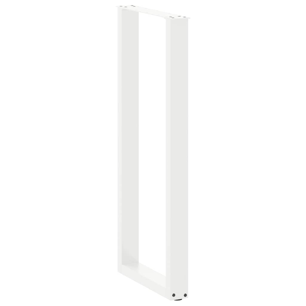 vidaXL Πόδια Τραπεζιού Μπαρ σε Σχήμα U 2 τεμ. Λευκά 50x (110-111) εκ. Ατσάλι
