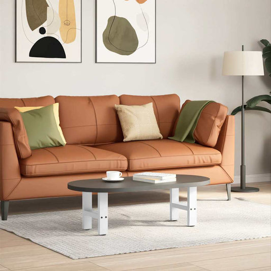 vidaXL Πόδια Τραπεζιού Σαλονιού 2 τεμ. Λευκά 40x(30-31) εκ. Ατσάλι