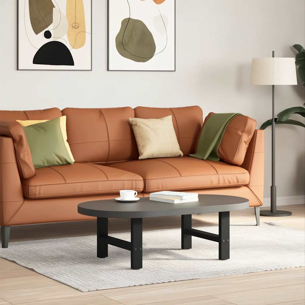 vidaXL Πόδια Τραπεζιού Σαλονιού 2 τεμ. Μαύρα 50x(30-31) εκ. Ατσάλι