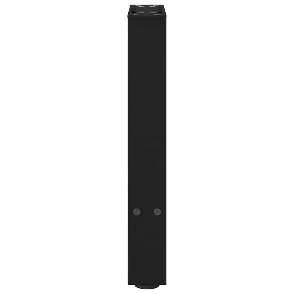 vidaXL Πόδια Τραπεζιού Σαλονιού 2 τεμ. Μαύρα 28x(42-43) εκ. Ατσάλι