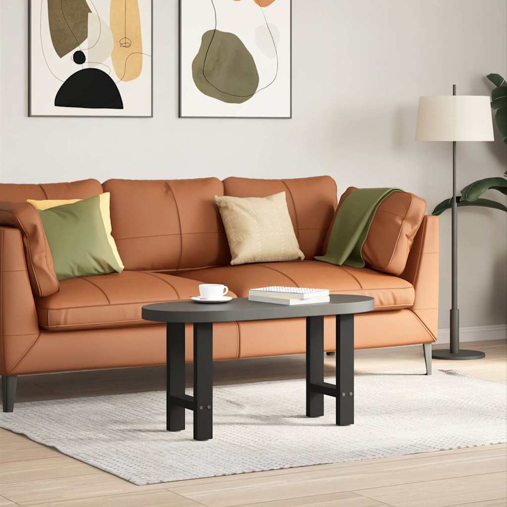vidaXL Πόδια Τραπεζιού Σαλονιού 2 τεμ. Μαύρα 38x(42-43) εκ. Ατσάλι