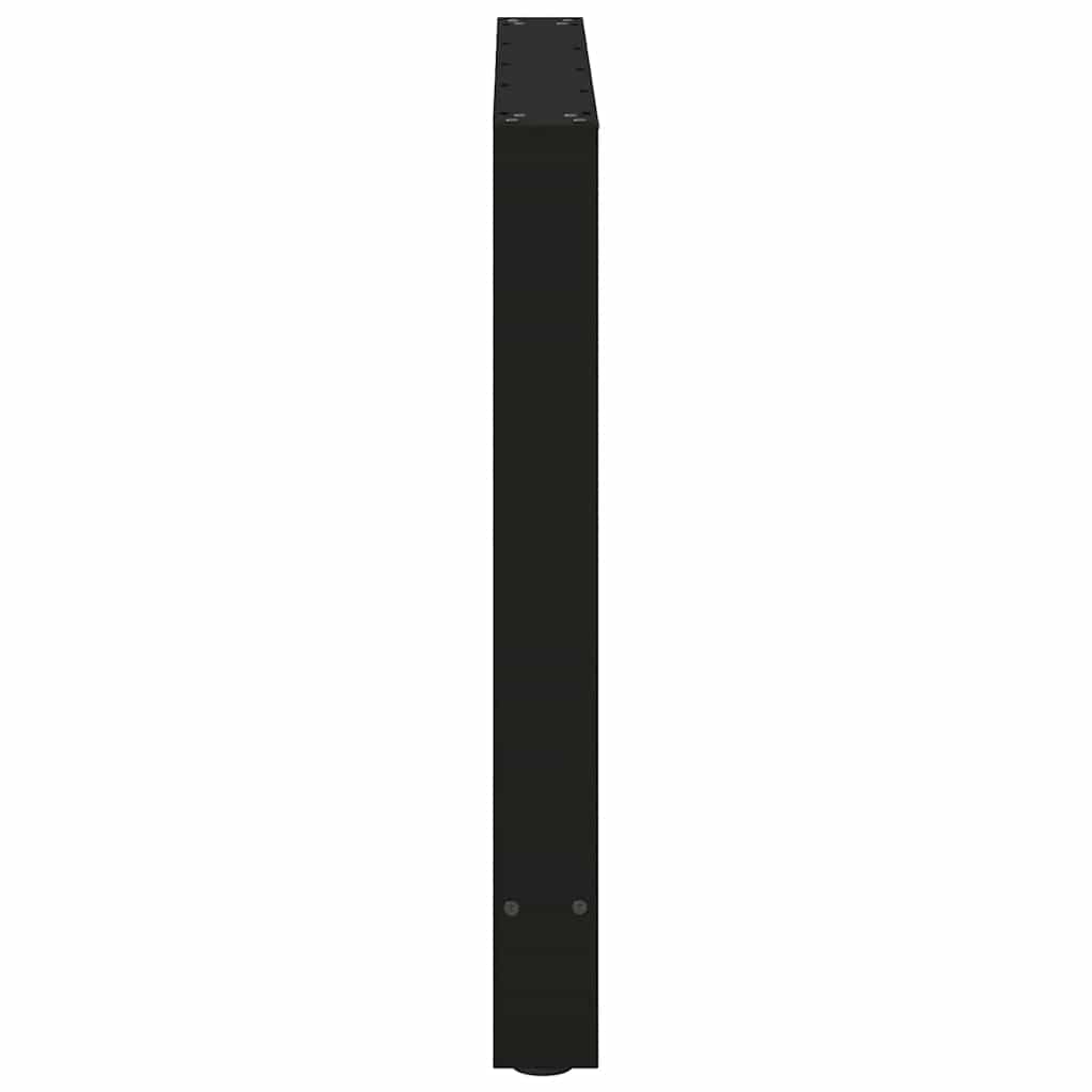 vidaXL Πόδια Τραπεζαρίας 2 τεμ. Μαύρα 70x(72-73) εκ. Ατσάλι