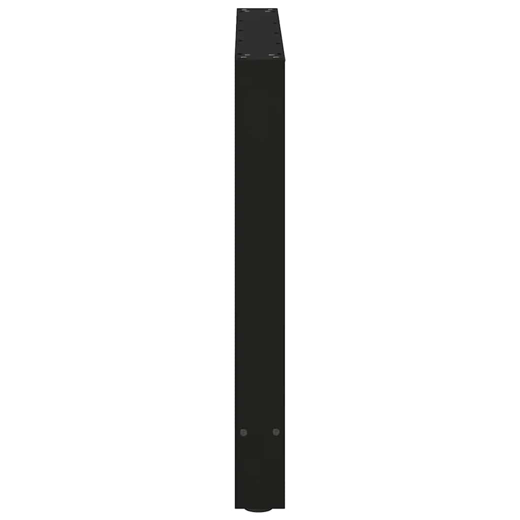 vidaXL Πόδια Τραπεζαρίας 2 τεμ. Μαύρα 80x(72-73) εκ. Ατσάλι