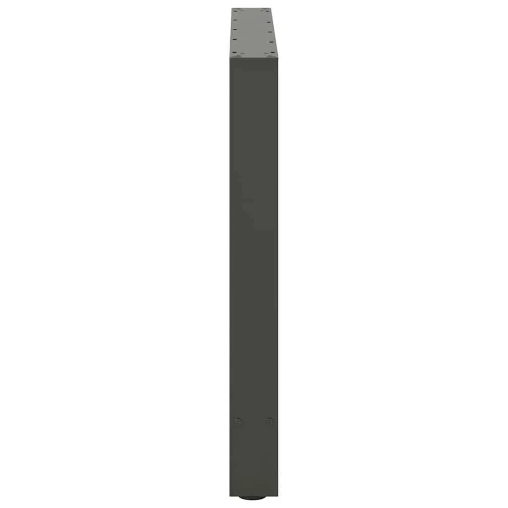 vidaXL Πόδια Τραπεζαρίας Ανθρακί 2 τεμ. 80x(72-73) εκ. Ατσάλι