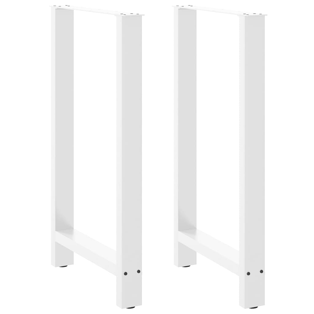 vidaXL Πόδια Τραπεζιού Μπαρ 2 τεμ. Λευκά 60x(100-101) εκ. Ατσάλι