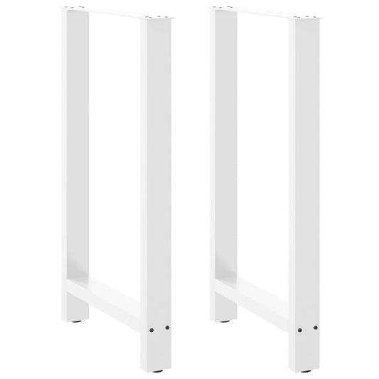 vidaXL Πόδια Τραπεζιού Μπαρ 2 τεμ. Λευκά 60x(100-101) εκ. Ατσάλι