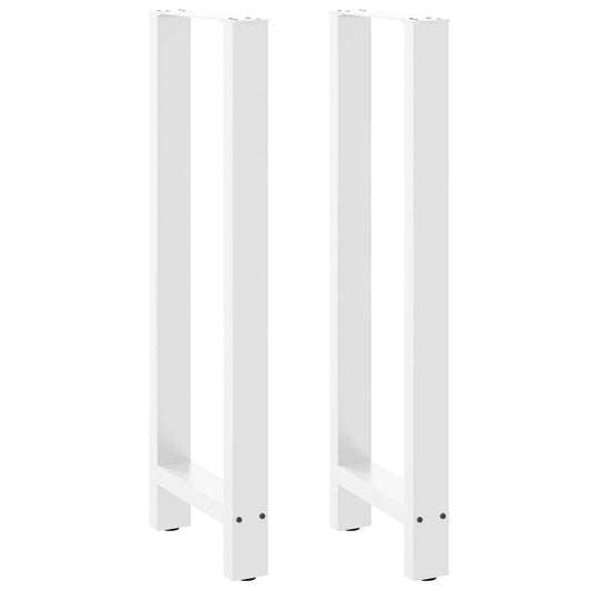 vidaXL Πόδια Τραπεζιού Μπαρ 2 τεμ. Λευκά 40x (110-111) εκ. Ατσάλι