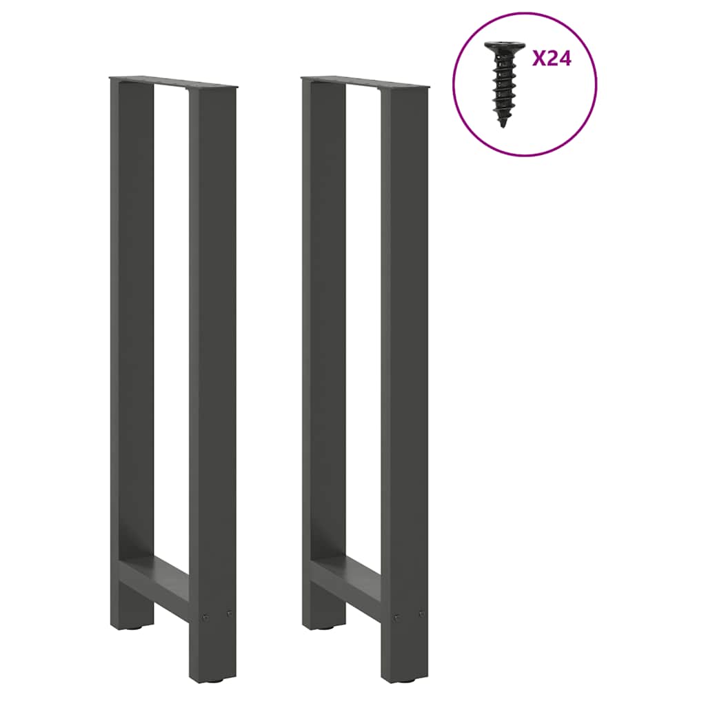 vidaXL Πόδια Τραπεζιού Μπαρ 2 τεμ. Ανθρακί 50x(110-111) εκ. Ατσάλι
