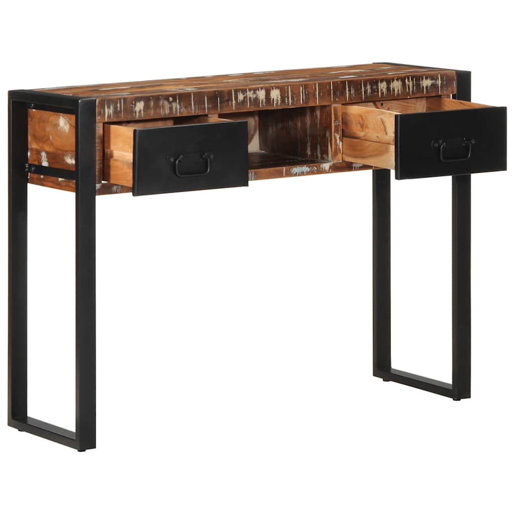 vidaXL Τραπέζι κονσόλας Πολύχρωμο 100x35x75 cm Στερεό ξύλο ανακτημένο
