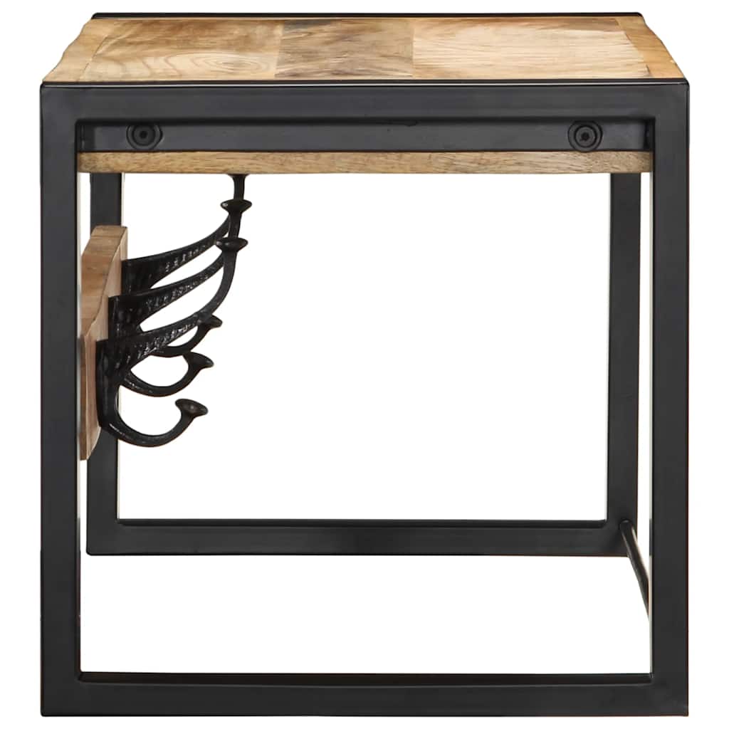 vidaXL Ράφι για παλτά 80x35x35 cm Στερεό ακατέργαστο ξύλο Mango