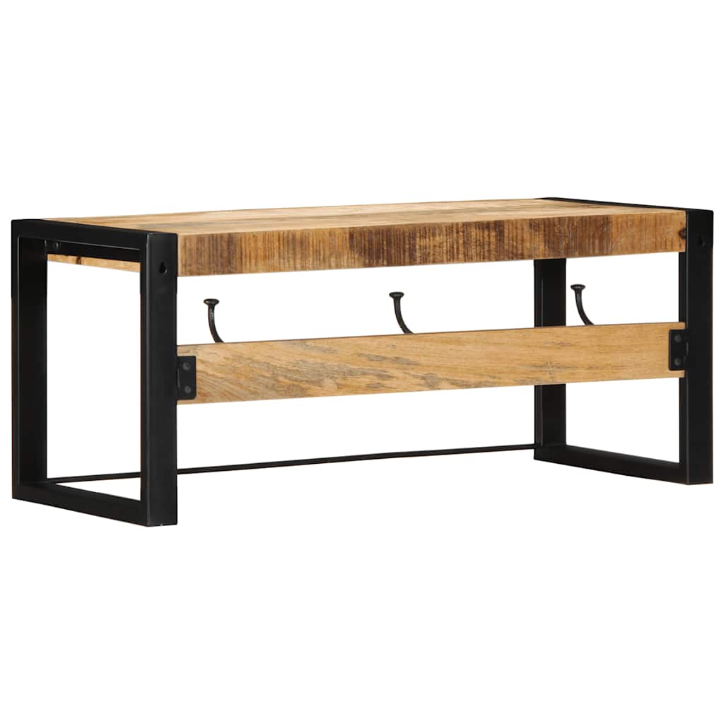 vidaXL Ράφι για παλτά 80x35x35 cm Στερεό ακατέργαστο ξύλο Mango