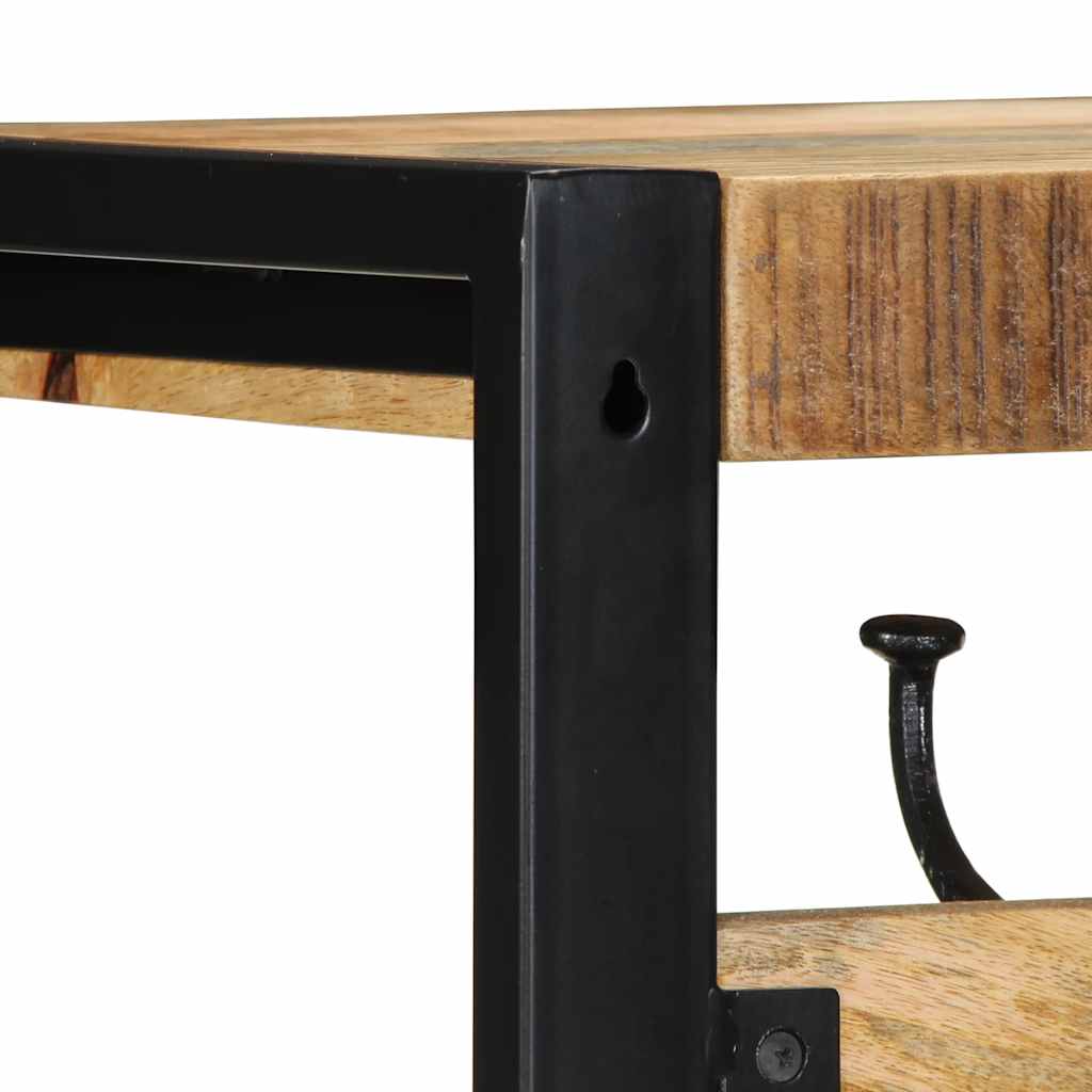 vidaXL Ράφι για παλτά 80x35x35 cm Στερεό ακατέργαστο ξύλο Mango