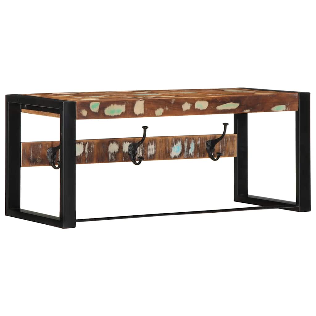 vidaXL Ράφι για παλτά Πολύχρωμο 80x35x35 cm Στερεό ξύλο αναγεννημένο