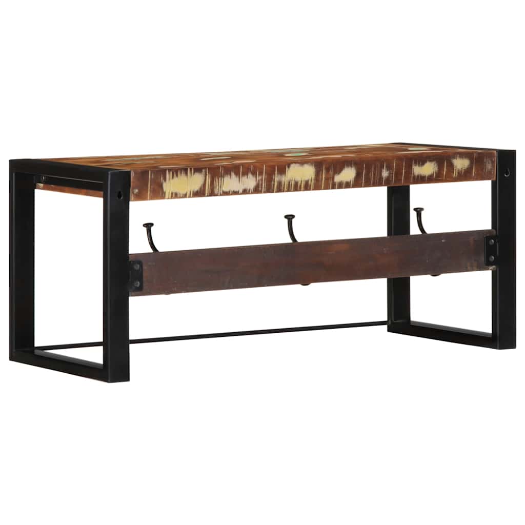 vidaXL Ράφι για παλτά Πολύχρωμο 80x35x35 cm Στερεό ξύλο αναγεννημένο