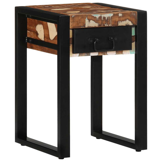 vidaXL Τραπεζάκι Πολύχρωμο 35x35x50 cm Ξύλο μασίφ αναγεννημένο