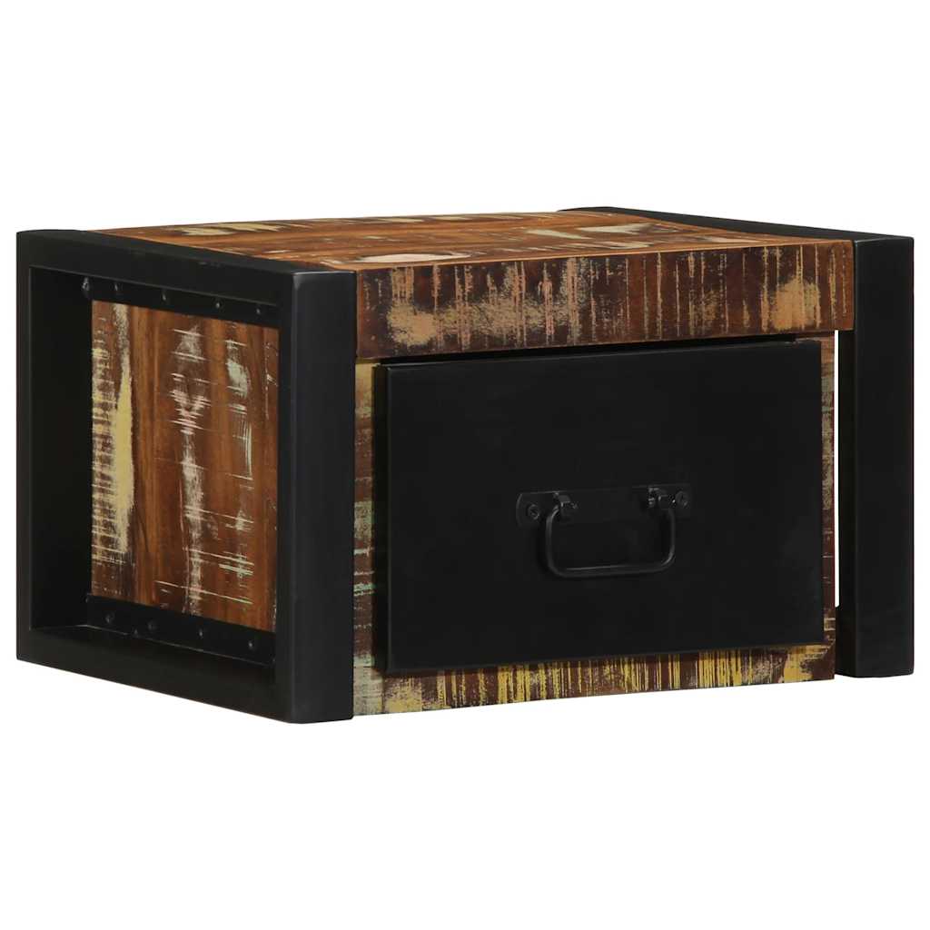 vidaXL Κομοδίνο Πολύχρωμο 40x35x25 cm Στερεό ξύλο αναγεννημένο