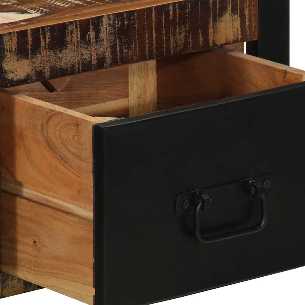 vidaXL Κομοδίνα 2 τεμάχια Πολύχρωμο Στερεό ξύλο αναγεννημένο